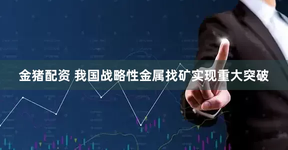 金猪配资 我国战略性金属找矿实现重大突破
