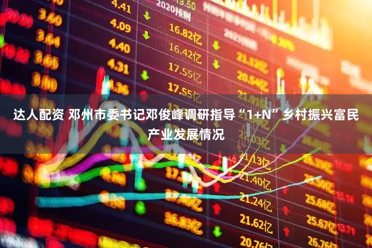达人配资 邓州市委书记邓俊峰调研指导“1+N”乡村振兴富民产业发展情况